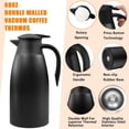 thumbnail image 3 of 2 Pcs 68 oz Thermal Coffee Carafe Insulated Stainless Steel Coffee Carafe for Hot Liquids Vacuum Thermal Pot Creamer Carafe Dispenser with Brushes Keeping Hot 12 Hours(Black), 3 of 5