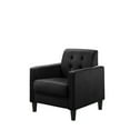 thumbnail image 2 of Hale 27.5" Black Velvet Accent Armchair With Tufting, 2 of 5