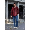 thumbnail image 2 of COOFANDY Men's Flannel Shirts Long Sleeve Button Down Plaid Shirt Lightweight Christmas Shirt Jacket, 2 of 6
