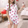 thumbnail image 2 of Pyjama en Satin pour Garçons, Imprimé Graphique, Ensemble de Pyjama pour Enfants à Boutons, Ensemble de Pyjama Décontracté, Pyjama pour Filles 8-10 Ans, 2 of 5