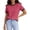 C-Red11, variant on DHFJKG Womens Short Sleeve T Shirts Color Block Striped Summer Crew Neck Loose Basic Top Casual Daily Wear Stylish Tops