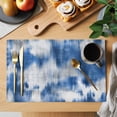 thumbnail image 2 of Gradient Blue Placemats Set of 4 Modern Abstract Blue Grey Ombre Mottled Stripes Heat Insulation Washable Place Mats, Non-Slip Table Mats for Dining Table Party Kitchen Decor,13x19 Inch, 2 of 9