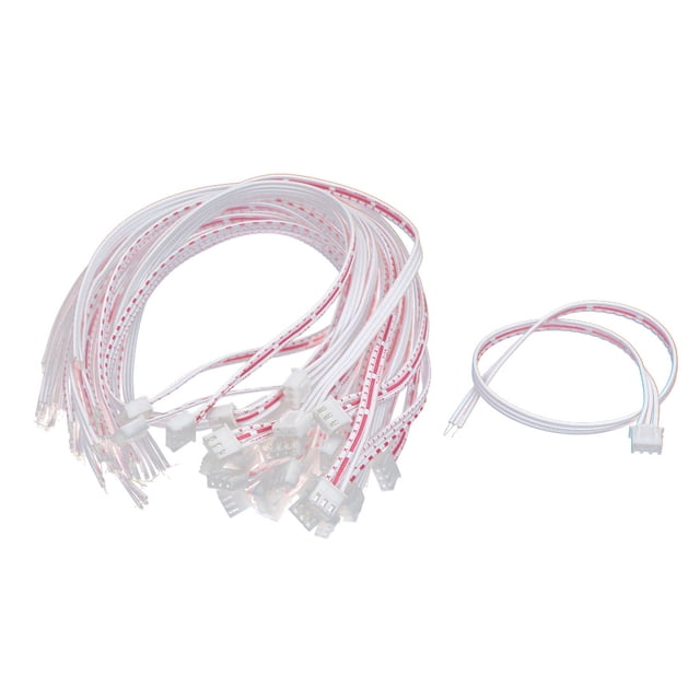 Conector hembra de un solo extremo de 3 pines XH2.54 de 30 piezas, cable de alambre estañado de 300 mm