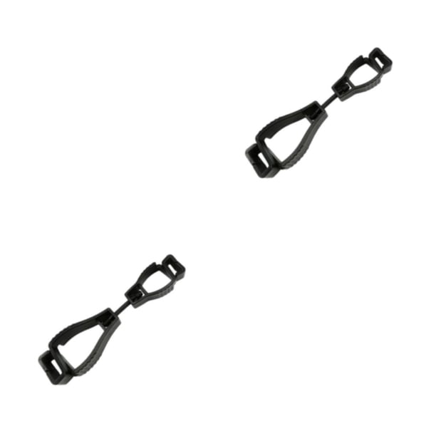 Eigraketly Glove Grabber Clip Multipropósito Anti-pérdida Clips Holder Guantes de plástico Guardián para trabajadores de trabajo Bomberos Negro 2piezas