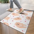 thumbnail image 4 of Pomeranian Dogs with Hearts Door Rugs,Washable Non Slip Door Mats Indoor,Decorative Door Mats,Entry Mat Indoor for Entrance,Bedroom,Kitchen,Bathroom,17"x30", 4 of 6