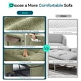 thumbnail image 6 of LINSY HOME 57.4" Modular Sectional Loveseat Sofa with Storage & Foldable Side Table for Small Spaces, 2-Seat Sofa with USB Charging for Living Room, Chenille Green, 6 of 10