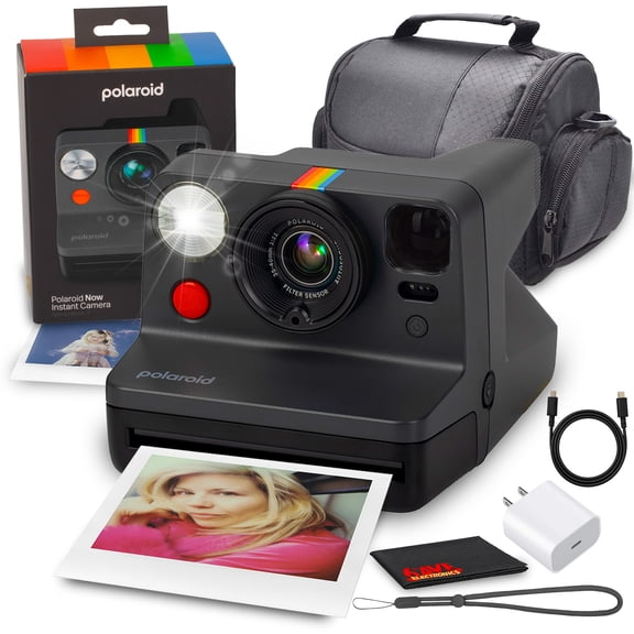 Polaroid Now Generation 3 i-Type Instant Camera Black | Autofocus, Double Exposure