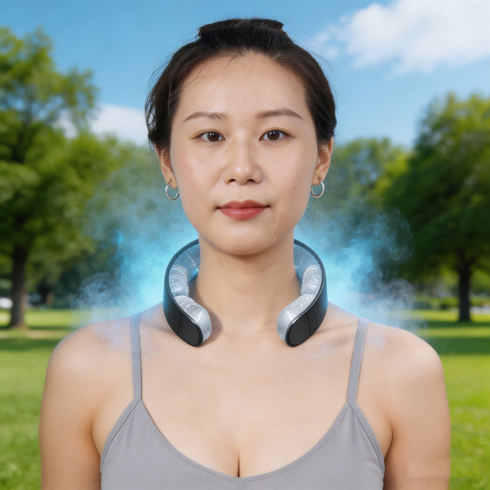 Cold Neck Collar with Phase Change Material, Reusable Ice Neck Wrap, Long-Lasting Cooling Technology for Outdoor Sports & Travel