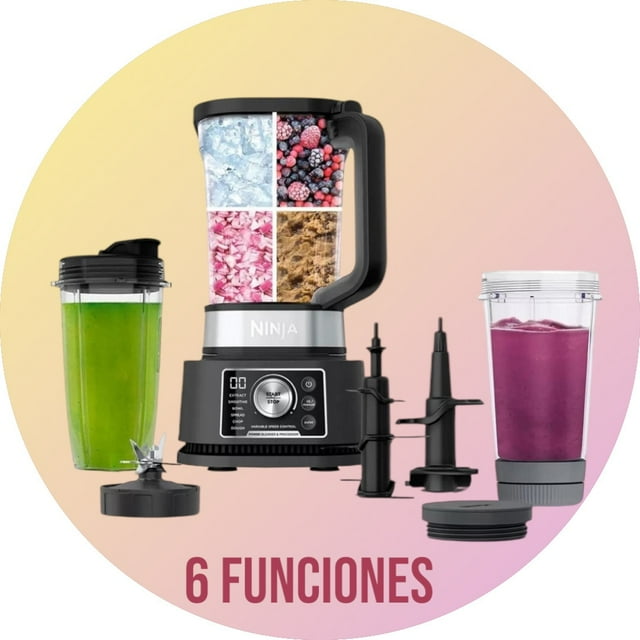 Licuadora Ninja 1200 Vatios incluye Vasos y 6 Funciones Preestablecidas para Picado, Extracciones, Spreads y Más