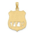 thumbnail image 2 of FB Jewels 14K Yellow Gold New York Police 911 Badge with Red and Blue Enamel Pendant, 2 of 2