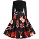 thumbnail image 4 of Vestido de mujer Patchword Vintage Rockabilly Vestidos Vestido de fiesta con lazo de Navidad Fridja  nbo1641, 4 of 7