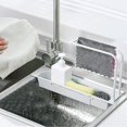 thumbnail image 5 of 1pc Estante extensible de drenaje Organizador de esponja de cocina Soporte para esponja de cocina Colgador de trapo de cocina para fregadero Jabonera Estantes colgantes de almacenamiento, 5 of 5