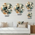 thumbnail image 4 of Designart "Geometric Shadows in Blue and Black III" Minimalism Metal Round Art Print, 4 of 5