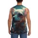 thumbnail image 4 of Fotbe Cute Flower Chihuahua Puppy Men's Camiseta sin Mangas Estampada para Hombres, Playera Casual para Gimnasio, Entrenamiento, Playa-XX-Large, 4 of 7