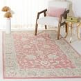 thumbnail image 2 of SAFAVIEH Glamour Pierce Bordered Wool Area Rug, Pink/Beige, 6' x 6' Square, 2 of 8