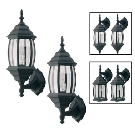 patio outdoor uplight downlight fixture lantern porch twin exterior pack light