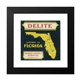 thumbnail image 2 of Anonymous 12x12 Black Modern Framed Museum Art Print Titled - Citrus Label for Delite - Black and Yellow (1930-1950), 2 of 5