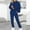 Blue, variant on HUPOM Womens Scrub Pants Joggers Cargo Pants Ski Pants Mid Waist Rise Long Straight-Leg 4XL