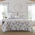 thumbnail image 1 of Laura Ashley Home - Colección Keighley - Juego De Edredón - Ropa De Cama Ligera Reversible 100% Algodón Con Fundas A Juego Prelavadas Para Mayor Suavidad King Lilac, 1 of 9