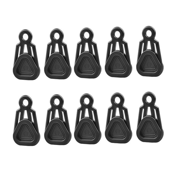 10 Uds Clip resistente Kusrkot Abrazadera de clip para lona de tienda negro