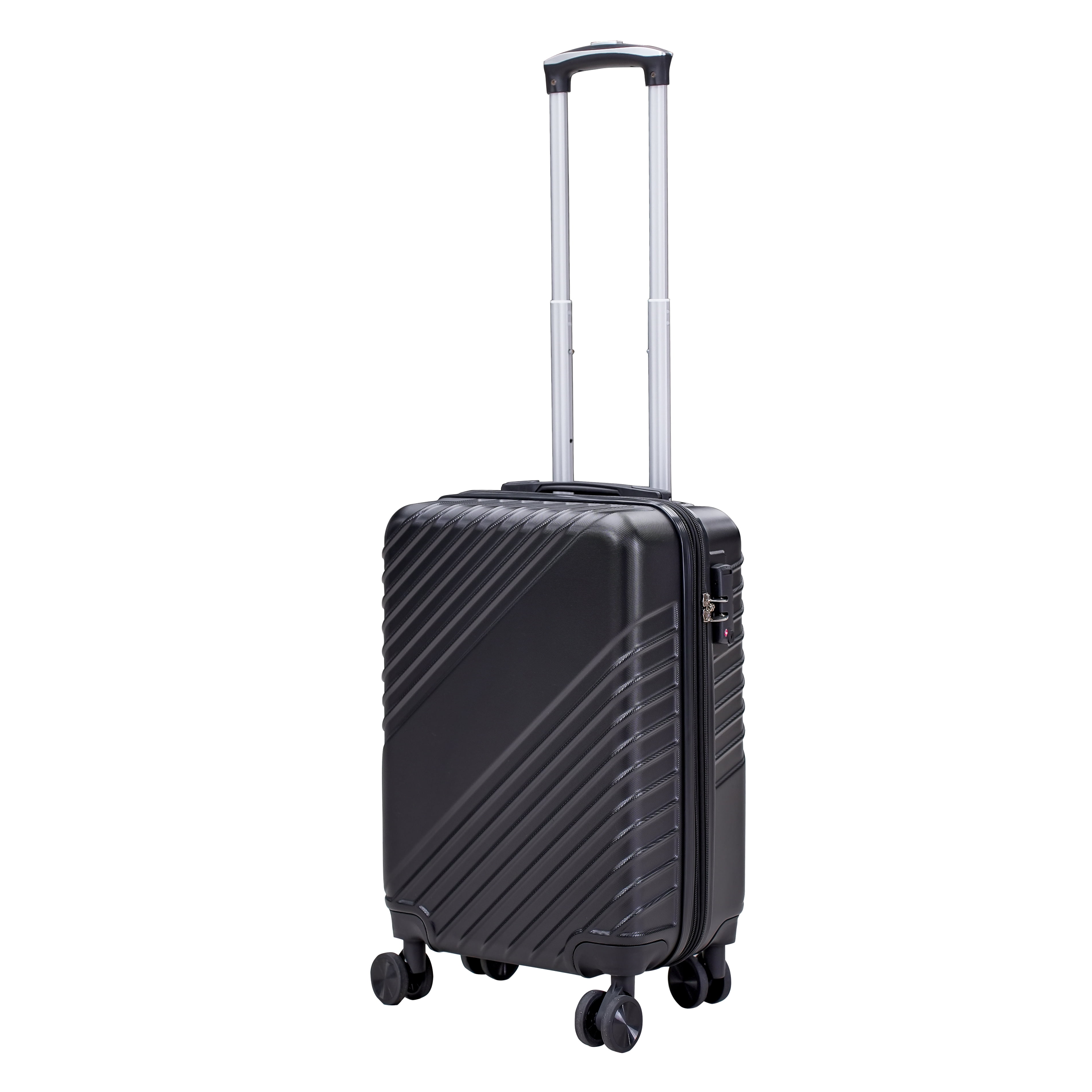 WASUHE 20" Hardside Carry-on Expandable Luggage,Hardshell Suitcase With Divider Pockets,Four Multi-directional Wheels，Expandable For Up to 15% More Space,With Scratch-Resistant Surface,Black