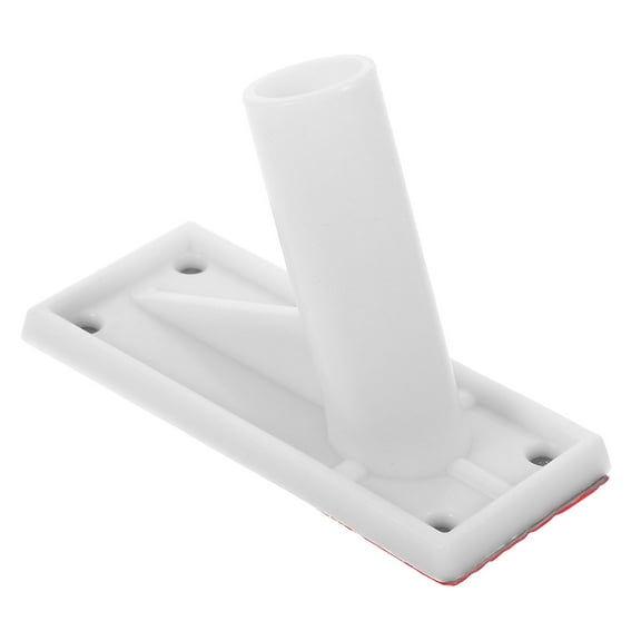 Supvox White Plastic Flagpole Base Self-Adhesive for Walls Trucks and Gardens