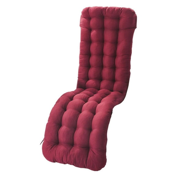 Coussin Inclinable Épaissi Chaise Haute Tapis Chaise Longue Coussins de Chaise d'Extérieur Rouge A