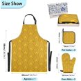 thumbnail image 3 of Gold Wheat Mothers day Kitchen Apron,Oven Mitt,Pot Holder,Towel,Birthday Gifts Set for Mom Wife Grandma, 3 of 6