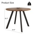 thumbnail image 3 of 34.6" Round Dining Table Set, Mid Century Modern Round Dining Table for 2 Person, with Steel Legs, Coffee Table for Kitchen Dining Room, Office, Save Space, 3 of 7