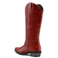 thumbnail image 6 of Pennysue Cowboy Boots For Women Red Knee High Western Cowgirl Boots Snip Toe Side Zipper Chunky Heel Size 8, 6 of 6