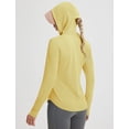 thumbnail image 3 of Baleaf Women's Sun Jacket with Removable Brim UPF 50+ Lightweight UV SPF Shirts Long Sleeve Full Zip Up Hoodie Outdoor Hiking Yellow L, 3 of 7