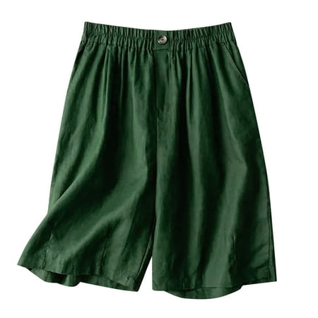 Blphud Skorts Women plus Size Boy Shorts Underwear for Women Women s Wide Leg Shorts Comfort Shorts Fashion Casual Shorts Loose Knee Length Short Short Women Green XL