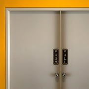 All Quality Classic Vertical Push Pull Door Signs - Great for Glass Doors | Professional Looking Signs | Easy Installation Includes Double-Sided Foam Adhesive Tape (White) - Large (1 Pack)
