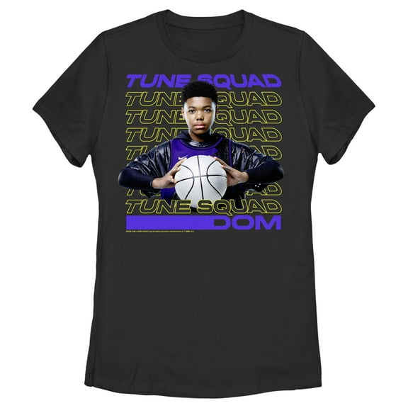 Women's Space Jam: A New Legacy Dom James Tune Squad  Graphic Tee Black Medium