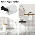 thumbnail image 3 of PARLOS Matte Black Toilet Paper Holder, Wall Mounted Tissue Roll Hanger for Bathroom & Kitchen, 3 of 8