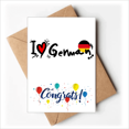 thumbnail image 1 of I Love German World Flag Heart Wedding Cards Congratulations Greeting Envelopes, 1 of 3