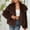 Coffee, variant on Open Front Coats for Women Beige Oversized Fleece Fashion Jackets Lapel Collar Fuzzy Streetwear Womens Jackets S