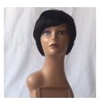 thumbnail image 2 of Peluca europea y americana, conjunto de cabello para damas, peluca de pelo rizado corto parcial negro, peluca de fibra química para damas JM, 2 of 5