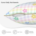 thumbnail image 5 of ZNDUO Colorful Plaid Floral Throw Pillows, Throw Pillows for Couch-Indoor Decorative Pillows,18"x18", 5 of 8