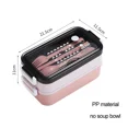 thumbnail image 1 of Boîte à Lunch à 2 Couches en Acier Inoxydable, Récipient à Lunch Chauffable au Micro-Ondes, Boîte de Rangement pour Aliments, Boîte Bento pour Écoliers, Enfants, Employés de Bureau, PP Rose, 1 of 6