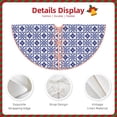 thumbnail image 4 of Daiia Porcelain Chinaware Drawing Merry Christmas Tree Skirt , Xmas Large Lace-up Tree Skirt, Santa Snowflakes Rustic Home Decorations New Year Party Farmhouse Decor-36", 4 of 7