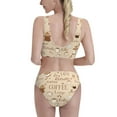 thumbnail image 3 of Picia Coffee Time Women's High Waisted Bikini Scoop Neck Swimsuit Two Pieces Bathing Suit-Large, 3 of 8
