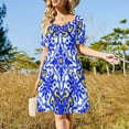 thumbnail image 3 of Portuguese azulejo tiles. Blue and white gorgeous seamless patterns. Sleeveless Dress birthday dresses for women, 3 of 7