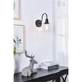 thumbnail image 2 of Pemberly Row Modern 1-Light Metal Wall Sconce in Black and Clear, 2 of 3