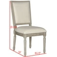 thumbnail image 6 of SAFAVIEH Buchanan 19''H Linen Rect Side Chair Light Beige / Rustic Grey, 6 of 8