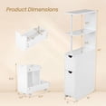 thumbnail image 3 of ELLEGNT Slim Storage Cabinet with Slide-Out Cart and Pull-Out Drawer – Open Shelves Organizer for Kitchen or Pantry, 3 of 10