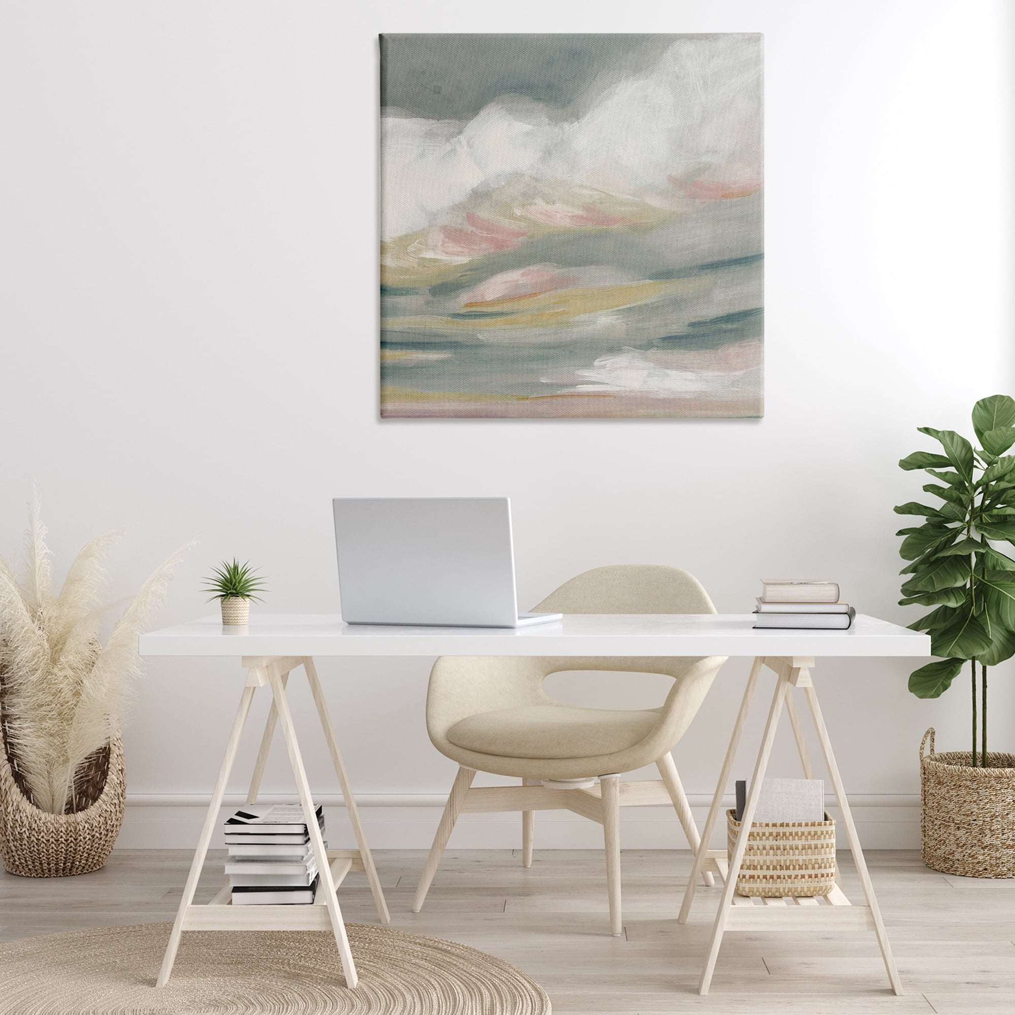 Stupell Industries Storm Clouds Abstraction Landscape Painting Gallery Wrapped Canvas Art Print Wall Art, 36 x 36
