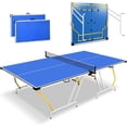 thumbnail image 1 of Mesa de Ping Pong Tamaño completo Plegable SereneLife, Portátil, Incluye Red, Pinzas y Postes, Diseño Ahorrador de Espacio, 1 of 6