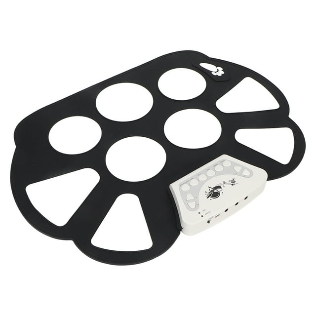 Roll Up Drum Pad 9 Pads Batería Electrónica Plegable Para Niños Con Pedal De 2 Pies, Grabación De Música, Creación De Melodías, Conexión Gratuita, Diseño Estándar