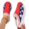 thumbnail image 5 of Women's Patriotic Lightweight Knit Slip-On Sneakers Breathable Mesh Running Shoes Fashionable Casual Walking Shoes for Everyday Wear, 5 of 5